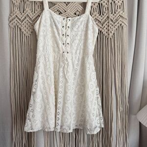 Aeropostale White Lace Fit & Flare Dress – Size XL – Good Used Condition